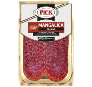 Servierschnittverpackung der PICK Mangalica Salami als Aufschnitt 70g