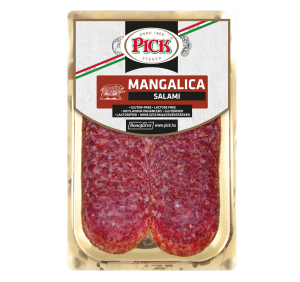 Servierschnittverpackung der PICK Mangalica Salami als Aufschnitt 70g